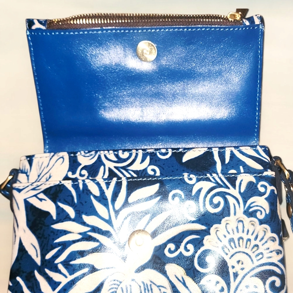 PATRICIA NASH Corfu Crossbody Greek Floral Print - Picture 7 of 10